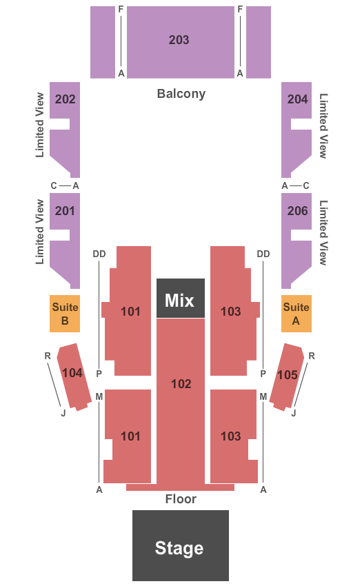 Caesars Casino - Southern Indiana New End Stage Seating Chart
